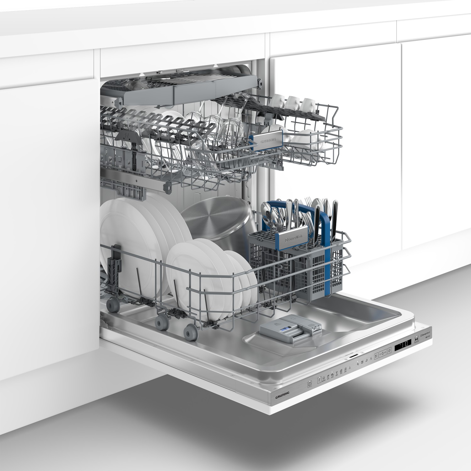Haushaltsgroßgeräte Neuer Einbau-Geschirrspüler von Grundig - Höhenverstellbarer Oberkorb und Statusindikator - News, Bild 1