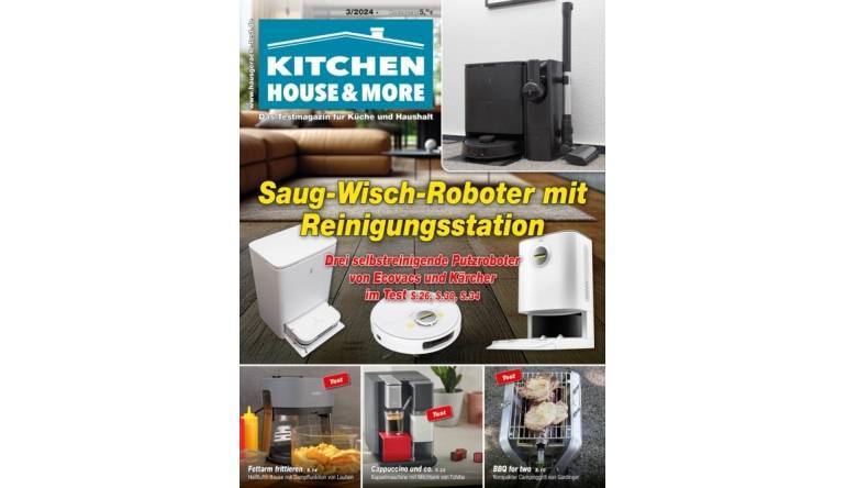 Haushaltsgeräte  In der „KITCHEN, HOUSE & MORE“: Saug-Wisch-Roboter mit Reinigungsstation - Heißluftfritteuse mit Dampffunktion  - News, Bild 1